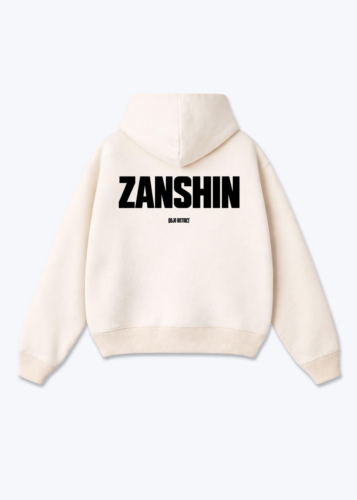 ZANSHIN - Oversized Hoodie - Beige Back (Designed)