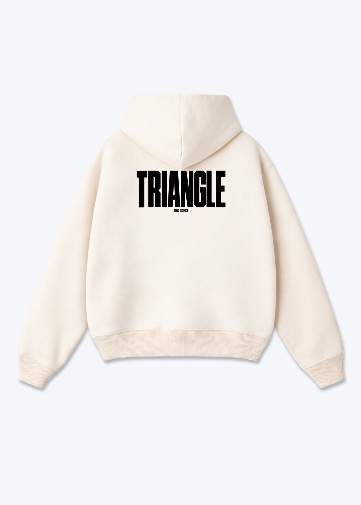 TRIANGLE - Oversized Hoodie - Beige Back (Designed)