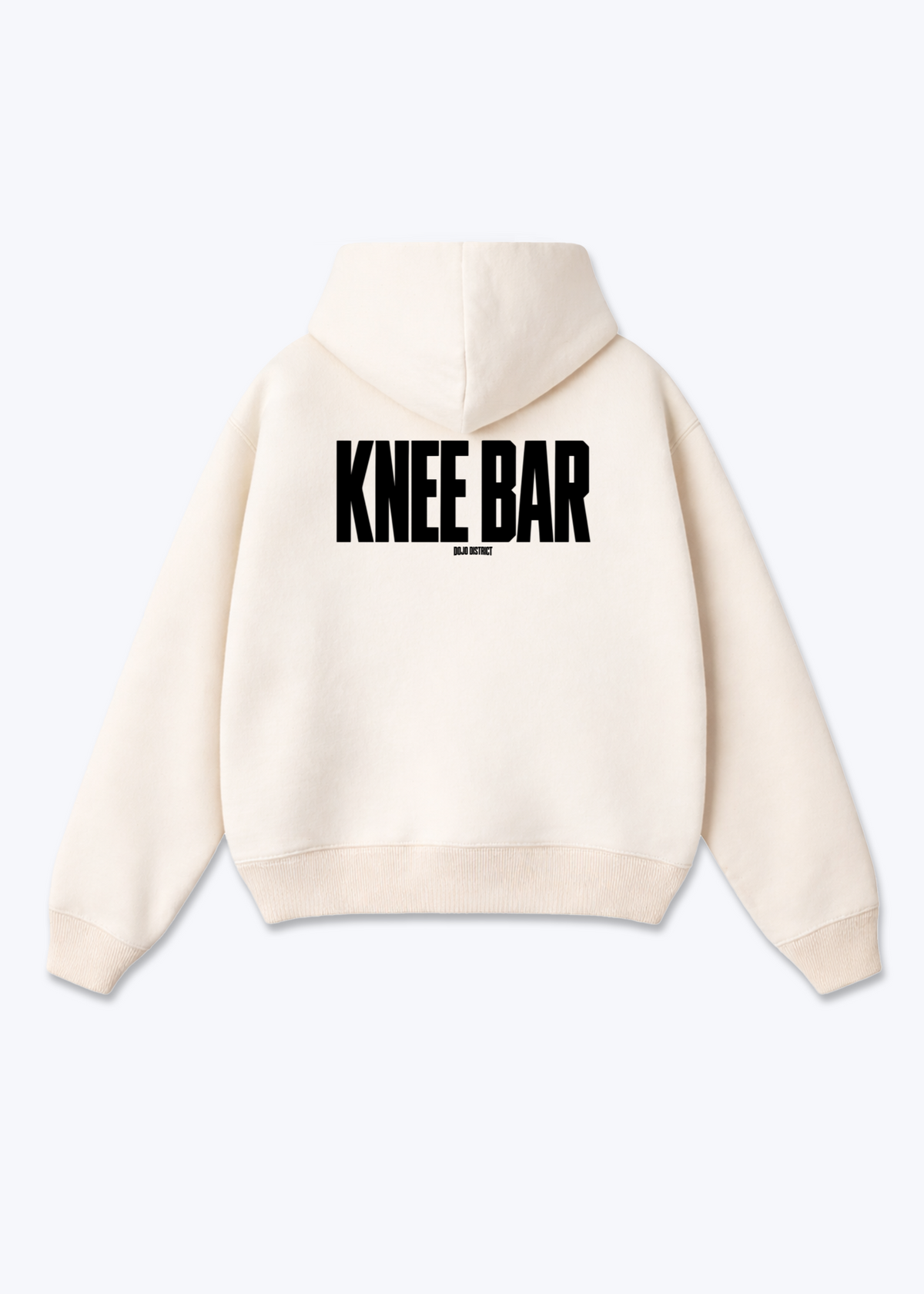 KNEE BAR - Oversized Hoodie - Beige Back (Designed)