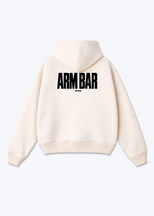 ARM BAR - Oversized Hoodie - Beige Back (Designed)