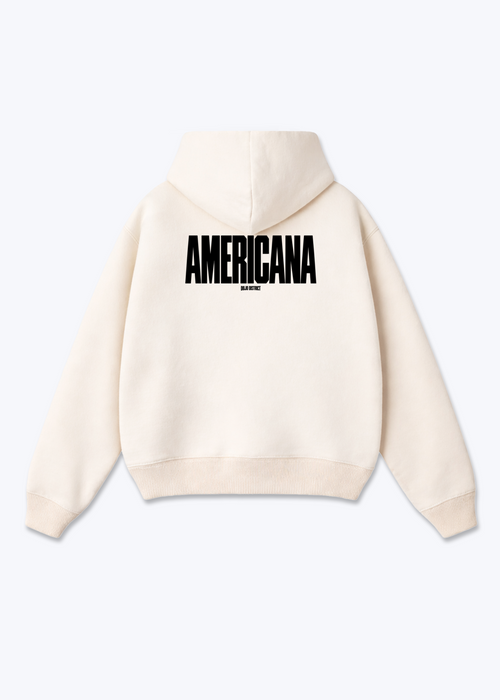 AMERICANA - Oversized Hoodie - Beige Back (Designed)