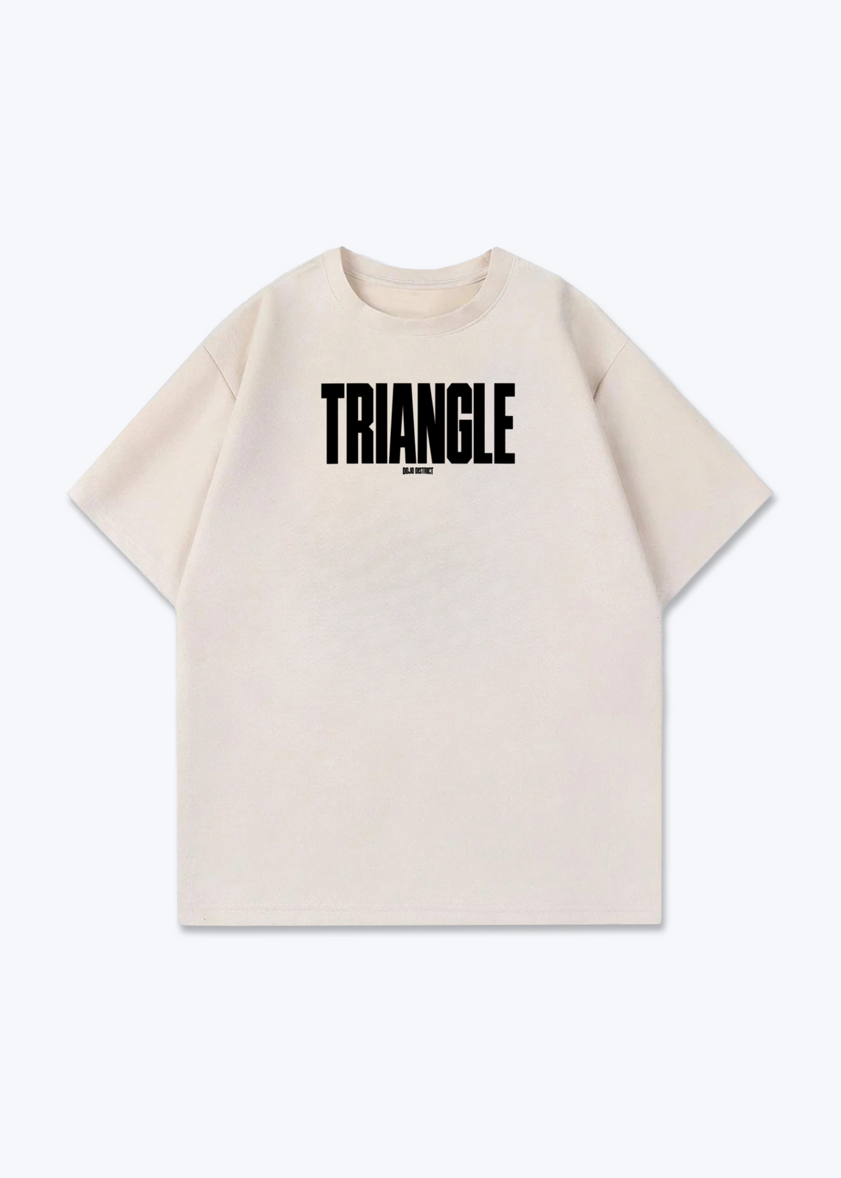 TRIANGLE - Oversized Shirt - Beige Front (Designed)