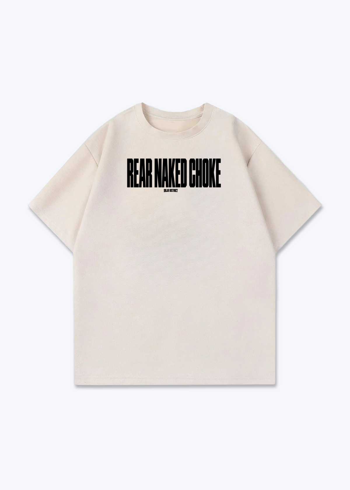 REAR NAKED CHOKE - Oversized Shirt - Beige Front (Designed)