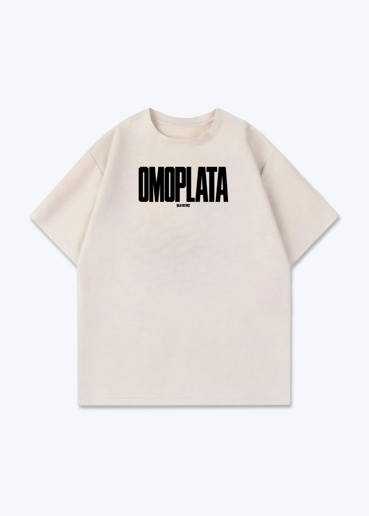 OMOPLATA - Oversized Shirt - Beige Front (Designed)