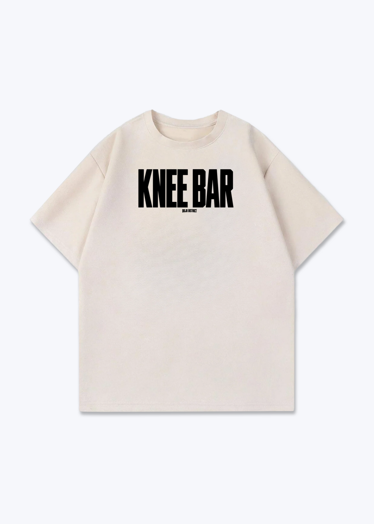KNEE BAR - Oversized Shirt - Beige Front (Designed)