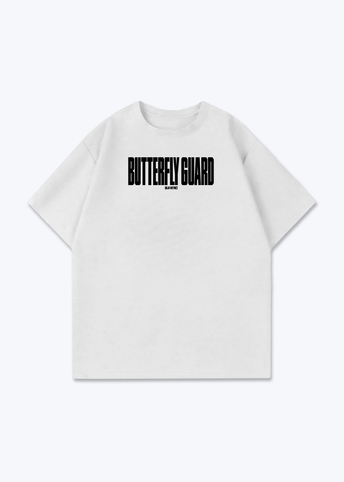 BUTTERFLY GUARD - Oversized Shirt - White Front (Designed)