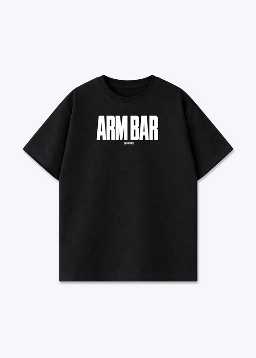 ARM BAR - Oversized Shirt - Black Front (Designed)