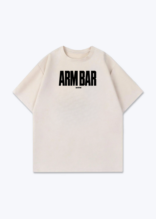 ARM BAR - Oversized Shirt - Beige Front (Designed)