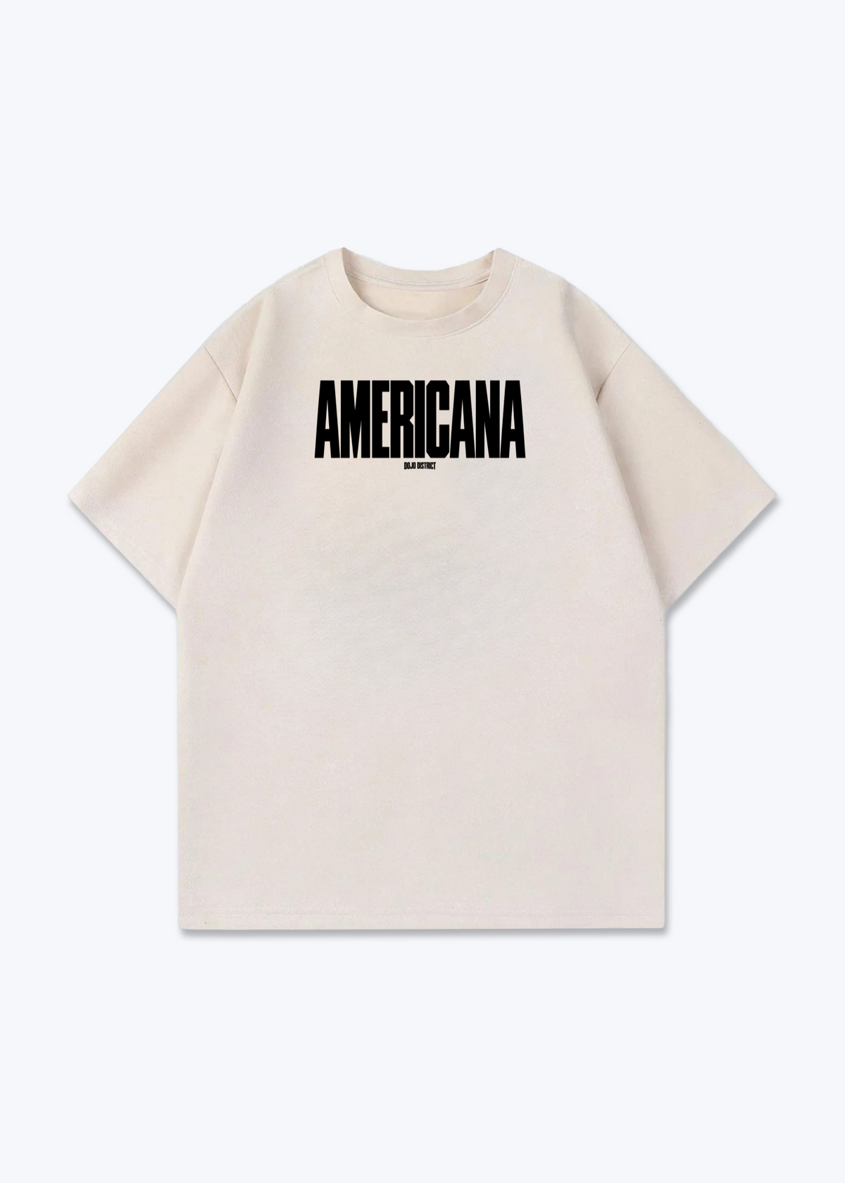AMERICANA - Oversized Shirt - Beige Front (Designed)